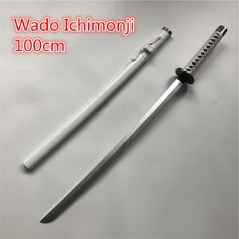 1:1 Anime Cosplay Wado Ichimonji Roronoa Zoro Espada Arma Armadas Katana Espada de Madeira Ninja Faca Espada de Samurai Prop Brinquedos 100cm