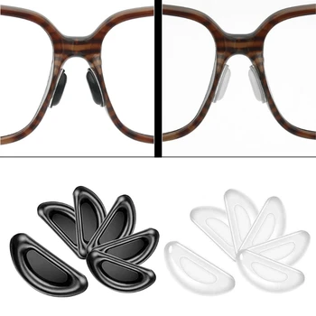 10 Pares de Adesivo Óculos Almofadas de Nariz D Forma de bastão Anti-Deslizamento Adesivo de Silicone Suave Almofadas de Nariz os Óculos do Nariz Pad Kit