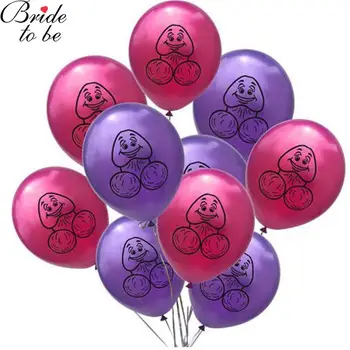 10pcs/lot Noiva Para Ser Yay Mesmo Sexo Pênis Balão Chuveiro Nupcial Balões de festa de despedida Galinha Noite de Festa Dault Balões Decoração