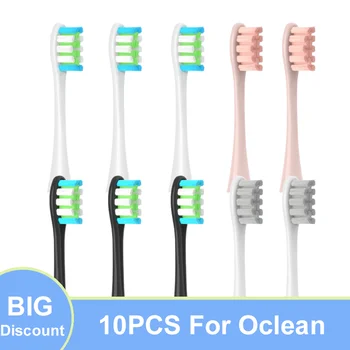 10PCS para Oclean X/ X PRO/ Z1/ F1/ Uma/ Ar 2 /SE a Substituição de Cabeças de Escova Macia DuPont de Cerdas Bicos Sonic Escova de dentes Elétrica