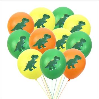 12 Polegadas 1º Aniversário Decorativo infantil Dinossauro Parte do Tiranossauro Rex de Látex Balão Conjunto
