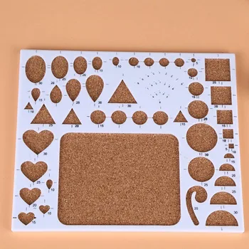 1PC Folhos placa de Cortiça de Modelo de Papel-scrolling Filigrana Mosaico Folhos DIY Carft Papel Folhos Ferramenta