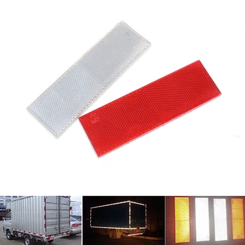 1Pcs 14.5*4.5 cm de Carro Caminhão Vermelho Branco Aviso Reflexivo de Segurança da Placa/Fita Refletor Adesivos