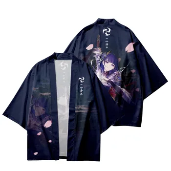 2022 novo genshin impacto de impressão 3D Belzebu coplay t-shirts/shorts e quimono de verão t-shirts para os homens/mulheres hrajuku homens quimono