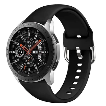 20mm 22mm Relógio de Silicone Banda para Samsung Galaxy Watch Active 42mm 46mm Engrenagem S3 Huawei assistir 46mm 42mm Mulheres Homens Bracelete Pulseira