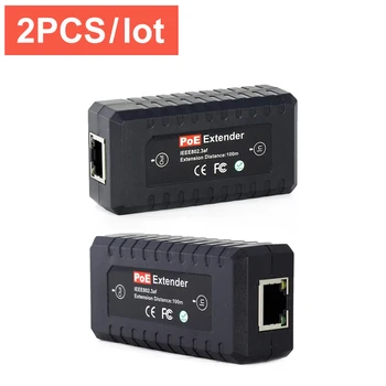 2pcs/lote 1 Porta 10/100M PoE Extender IEEE802.3af de Transmissão de 120M Para Ethernet, IP Câmera