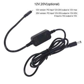 36W USB C PD Tipo C para 12V 20V 5.5x2.5mm 5.5x2.1mm Conversor de Cabo Adaptador Cabo de Linha para o Router wi-Fi DIODO emissor de Luz da Câmera do CCTV 0