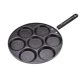 4/7-buraco Engrossado Omelete Pan Material da Liga de Alumínio da Non-vara Ovo Panqueca de Bife de Panela Cozinhar o Ovo, Presunto, Café da manhã Maker