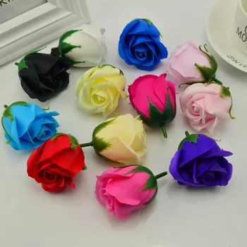 5/10Pcs 5x6Cm Barato Sabão Rosa Cabeça Romântico Presente do Dia dos Namorados Buquê de Casamento, Decoração de Mão de Natal Flores de Arte
