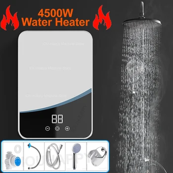 5500W Instantâneo do Calefator de Água Elétrico, Torneira Aquecedor Tankless casa de Banho com Chuveiro de Parede Elétrica WaterHeater Display de Temperatura