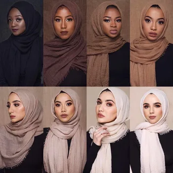 90*180cm Xales e Molda as Mulheres Muçulmanas Dobra Hijab Lenço Femme Musulman de Algodão Macio Véu Islâmico Hijab