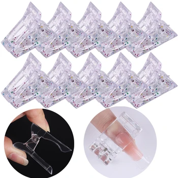 Acrílico Nail Clip Transparente Gel de Rápida Construção de Dicas de Unhas Clipes de Unha Extensão UV Grampos de Manicure Nail Art conjunto de Ferramentas
