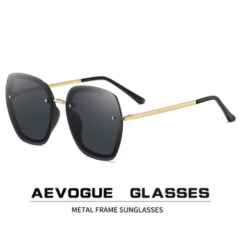 AEVOGUE 2020 Novas Mulheres Oversize Polígono Clássico da Moda Óculos Polarizados Condução de Óculos de Design da Marca UV400 AE0852