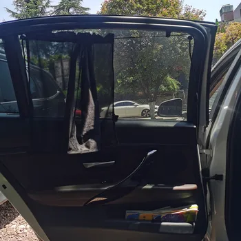 Carro Anti-UV Lado da Janela de guarda-sol, pára-Brisas Sombra da Cortina pára-brisa protetor solar Auto Estilo Acessórios de Poliéster Preto