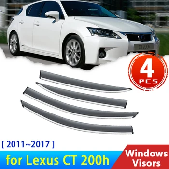Carro do Lado do Windows Viseiras para o Lexus CT 200h CT200h 2011~2017 Acessórios Defletores de Chuva Sobrancelha Guardas Vento Viseira de 2012 2014 2016