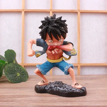 Cartoon Luffy Boneca Brinquedo Novo Anime One Piece Luffy anime figura de Enfeite de PVC Recolher Estatueta Boneca Bonito de Brinquedos para Crianças de Presente