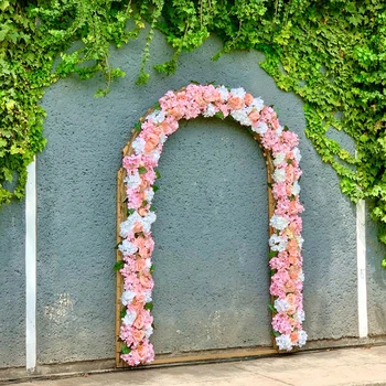  Casamento 50cm Flor Linha Arco Arranjo de Flores Fase Estrada Levar Flores do Casamento Cena Layout Parte da Decoração Floral