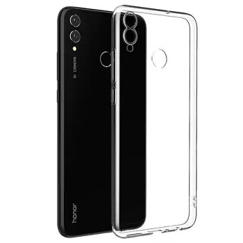 Caso Para o Huawei Honor 8 8X 8C TPU Silicone Claro Equipado pára-choques Soft Case para o Huawei Honor 8 Pro 8X Max Transparente da Tampa Traseira