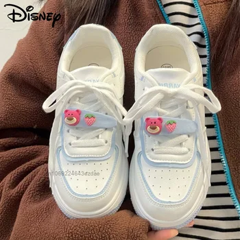 Casual dos desenhos animados de Disney Lotso Lace-up Tênis Mulheres Designer de Moda de Sapatos Para Y2k Menina de Rua Estilo coreano Sapatos Sapatos de Senhora