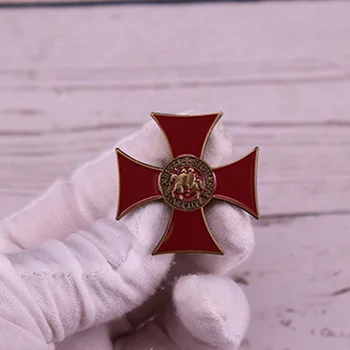 Cavaleiros Templários Broche Cruz Emblema Pinos