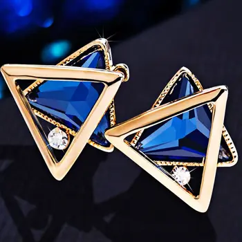 Clássico Triângulo Geométrico De Cristal Brincos Para As Mulheres, A Marca De Moda Vintage De Strass, Brinco De Menina De Jóias De Casamento