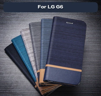 Couro do plutônio Caso de Telefone Para LG G6 Flip Book Caso de Silicone Suave Capa Para LG G6 Negócio Carteira Slot para Cartão de Caso