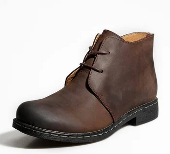 Couro Martin botas de inverno de alta-top botas estilo dos homens de ferramentas botas, botas de couro de Grande Tamanho de Sapatos