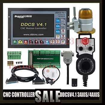 Ddcs-District Development Committees V4.1 Sistema de Controle Cnc de 3 Eixos 4 Eixos Máquina de Gravura do Kit Controlador do Eixo Z Sonda 500 G de Código de Pulso Apoio de Servo de Eixo de