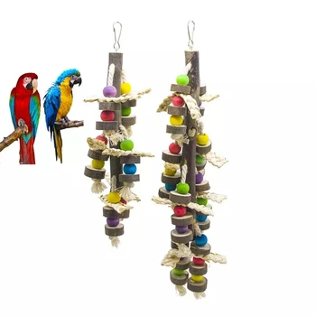 De Madeira Natural de Aves Mastigar Brinquedos de Blocos de Papagaio Rasgar Brinquedos o Melhor para Finch Periquito Periquitos Amor Pássaro Periquito Gaiola Acessórios