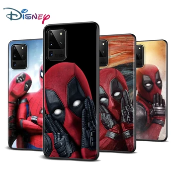 Deadpool Marvel Dead Pool para Samsung Galaxy S22 S20 S21 FE Ultra Lite S10 5G S10E S9 S8 Plus Preto Macio, a caixa do Telefone