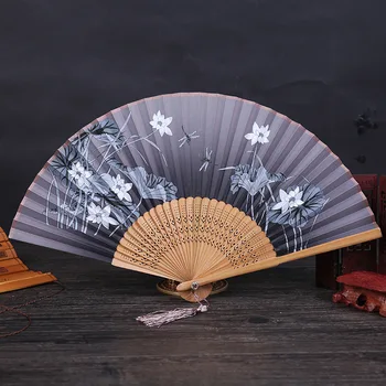 Decorativos de Seda leques Retro Estilo Chinês de Verão Mão Fã de Decoração de Casa de Enfeites para a Festa de fim de Artes e Ofícios Presentes
