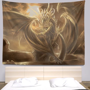 Dragão tapeçaria grande tecido de tapeçarias de parede Bohemia decoração Anime tapeçaria, decoração Tapeçaria estética tapeçaria de parede