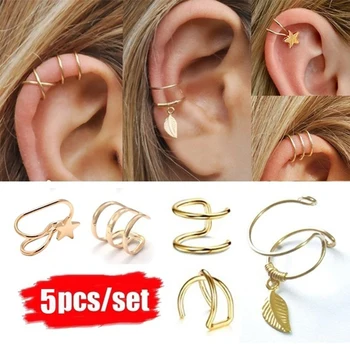 Ear Cuff Clipe De Brincos Estilo Coreano Pequena Estrela Não Piercing Clipe De Cartilagem Brinco De Mulheres Jóia De Presente Projeto Simples