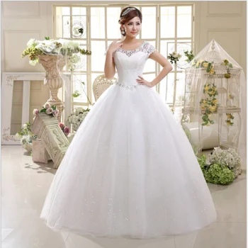 Elegante Vestido de Noiva simples, Decote em V, Mangas Curtas Líquido do cristal de rocha sem encosto lace Nupcial Vestido de baile 0