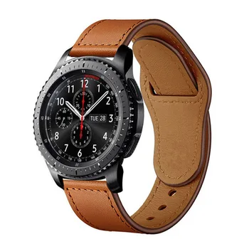 Engrenagem S3 fronteira de Couro loop banda para Samsung Galaxy Watch 46mm Huawei assistir gt correia amazfit gtr 47mm bracelete pulseira de 22mm