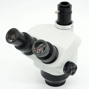 FYSCOPE 7X-50X 14X-100X Estéreo Microscópio Trinocular Microscópio Cabeça + WF10X/22mm Eyepie Grande Campo De Visão
