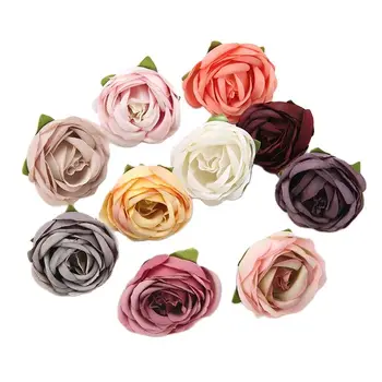 Granéis Rosa Flores Artificiais Cabeça Para a Casa de Decoração de Quarto de Decoração de Casamento DIY de Coroa de flores, Artesanato, Acessórios Baratos Falso Flor Floral