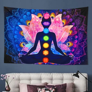 Indiana Buda Meditação, Astrologia Mandalas Tecidos Pendurado Na Parede Chakras Tapete De Yoga Bruxaria Bohemian Hippie Chic Casa