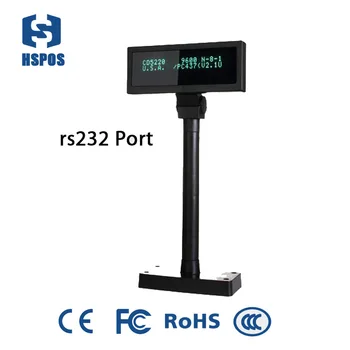 Interface RS232 20*2 VFD Pólo de apresentação do cliente amplamente utilizado para o sistema pos no supermercado,hipermercado HS-VFD2012s