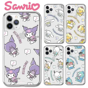 Kuromi Sanrio Bonito iPhone 14 13 12 11 Pro MAX 6 7 8 Plus X XS MÁX 13 12 Mini X XR SE de 2020 2022 Funda Transparente de Telefone de Silicone