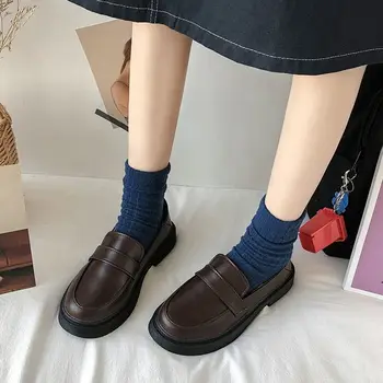LLUUMIU sapatos lolita sapatos de mulheres de estilo japonês, as Meninas da Escola Jk Uniforme Sapatos Faculdade PU Couro Plataforma de Alta Qualidade Sapato