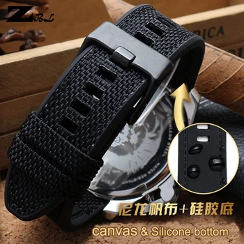 Lona de Resina de camada Dupla alça de pulseira de 24mm 26mm 28mm faixa de Relógio Diesel DZ4500 DZ7420 DZ4506 de silicone pulseira de relógio