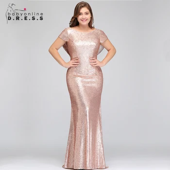 LUXO Lantejoulas Luxuoso Vestido de Formatura Tamanho Plus Comprimento de Piso para as Mulheres Vestido de Glitter Vestidos de Noite sem encosto vestidos de gala
