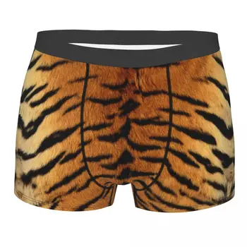 Masculino Legal Siberian Tiger Leopard Peles Padrão De Textura De Cueca Tropical Animal Selvagem Cuecas Boxer Macio Shorts Calcinhas Cuecas