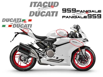 Motocicleta Decalque Motos Adesivo x2 Vinil Adequado para a Ducati Panigale Motos Adesivos Adesivos 899 959 1199 1299