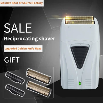 Máquina de Barbear para os Homens Lâmina dupla profissional Reciproca sem fio de Navalha de Barbear Recarregável USB Máquina Aparador de Barba