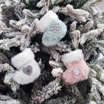 Natal a Meias de Natal de Pelúcia Meias Pingente de Inicialização Decoração da Árvore de Natal Charme para o Natal Decorações do Partido