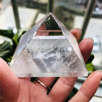 Natural De Cristal De Quartzo Incolor Pirâmide De Quartzo, Pedra De Cura Do Chakra Do Reiki Cristal Ponto De Torre De Decoração De Casa De Meditação Minério Mineral