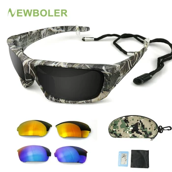 NEWBOLER Polarizada Óculos de Pesca de Camuflagem Quadro de Desporto, Óculos de Sol Óculos de Pesca Oculos De Sol Masculino UV 400