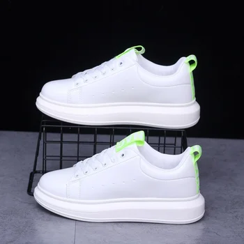 Nova Moda Unissex Qualidade Superior Preto Branco Verde Tênis Respirável Mulheres Homens Skate Sapatos Tamanho 35-44